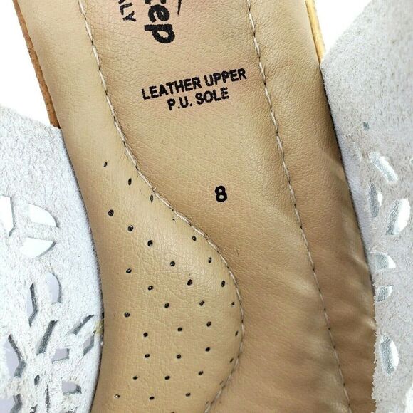 Spring Step Sandals White Wedge Slingback Size 8 - Picture 8 of 9